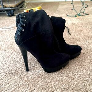 Bebe platform thigh high heels